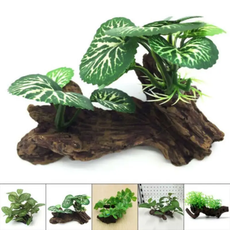 Aquarium Plant Roots - Plastic Artificial Turtle Tree Trunk Driftwood