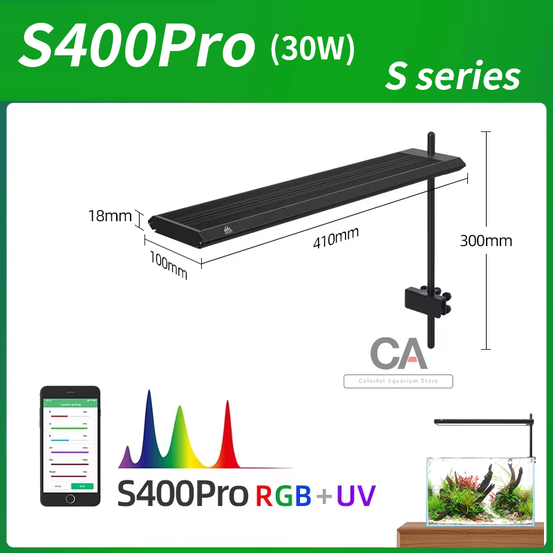 Planted Aquarium Uv Light - WEEK AQUA S Series RGB+UV Full