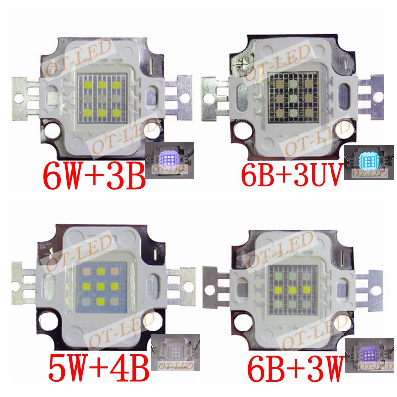 Planted Aquarium Uv Light - New 5pcs 10W Square Actinic Hybrid
