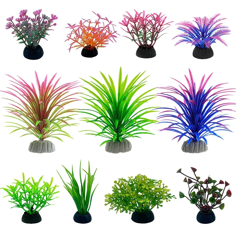 Aquarium Plant Roots - PVC Aquarium Decorative Simulation Artificial Leaves