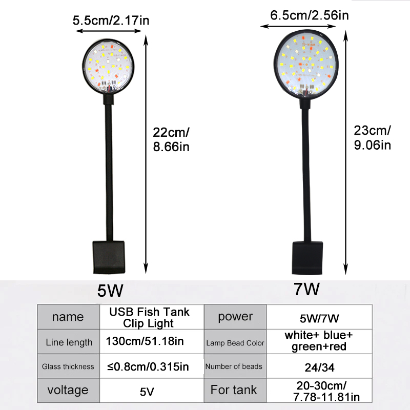 USB Aquarium LED Lamp Fish Tan - огляд і ціна Aquarium Plant Design