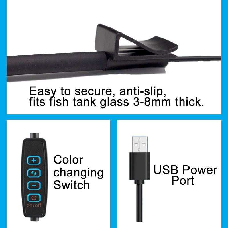 USB Aquarium LED Lamp Fish Tan - огляд і ціна Aquarium Plant Design