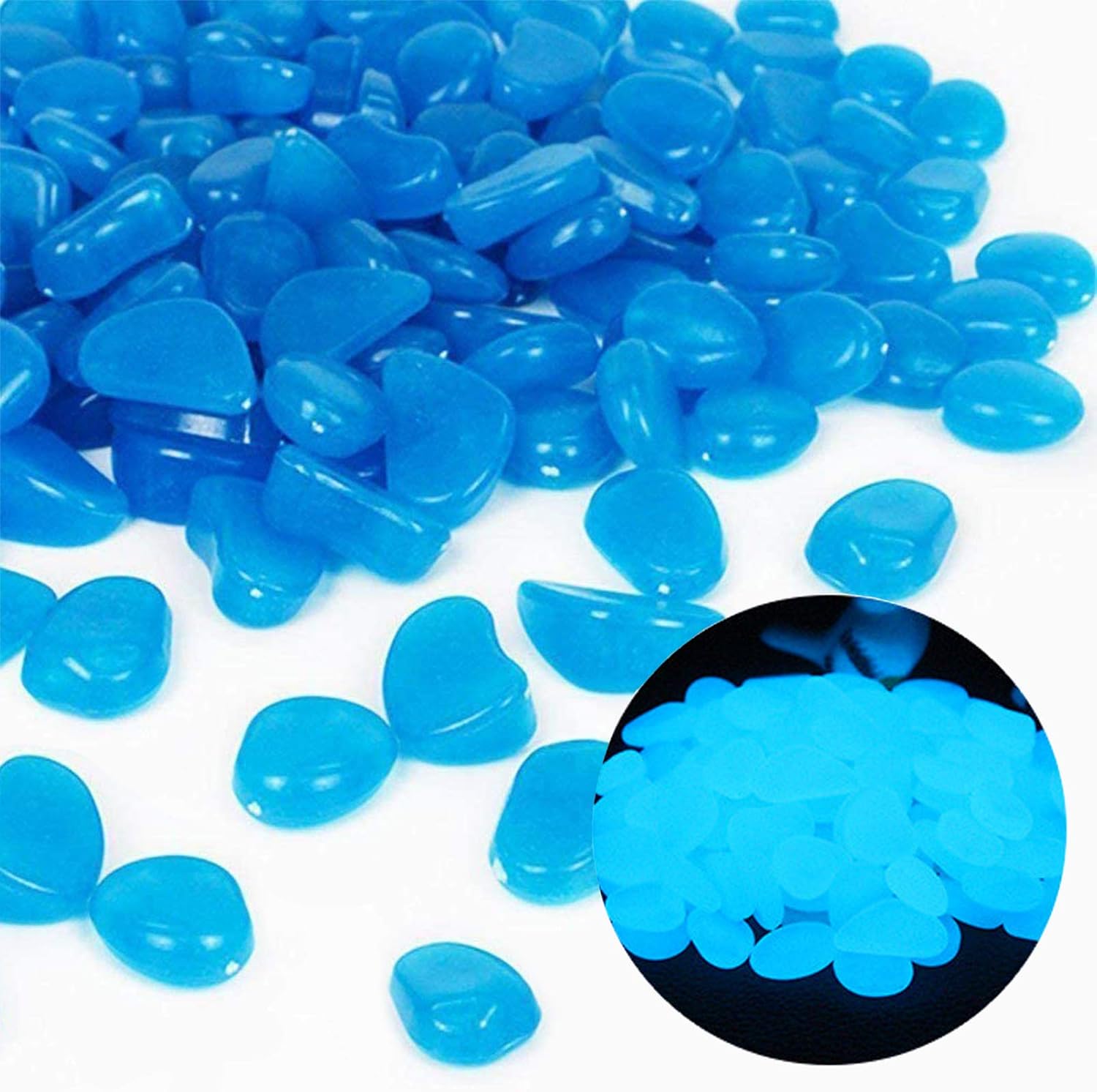 Fish Tank Rocks Glow Blue Pebb - огляд і ціна Aquarium For Planted Tank