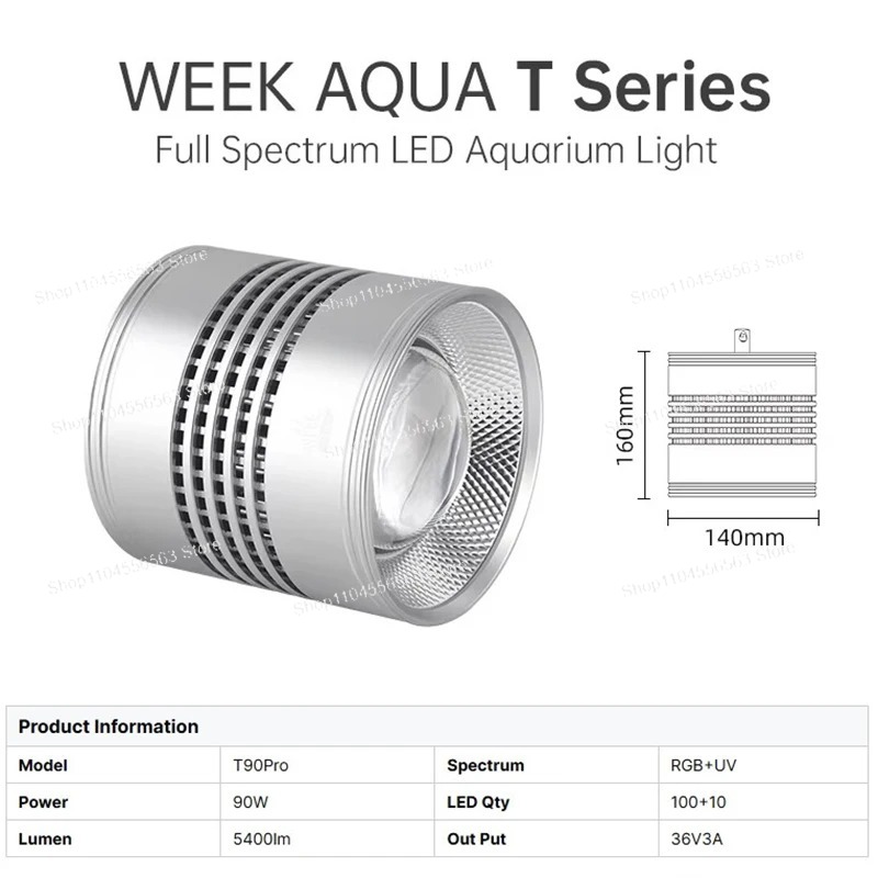 T90 PRO 90W RGB+UV LED Aquariu - огляд і ціна Planted Aquarium Uv Light