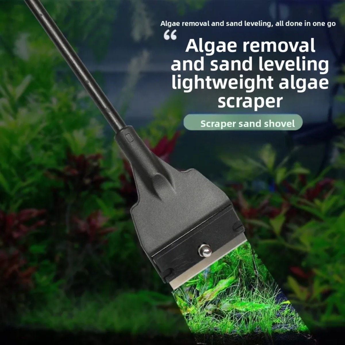 Fish Tank Glass Algae Scraper  - огляд і ціна Aquarium Planted Sand